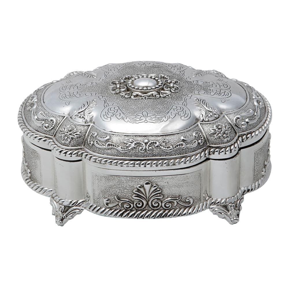 Porta Joias Zamac Prateado - 20x16x9cm - 22241