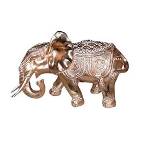 Elefante de Cerâmica Dourado - 21x13x30cm - 26090