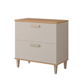 Balcão para Cozinha 1 Porta e 1 Gaveta Eliana Yescasa Off White/Freijó