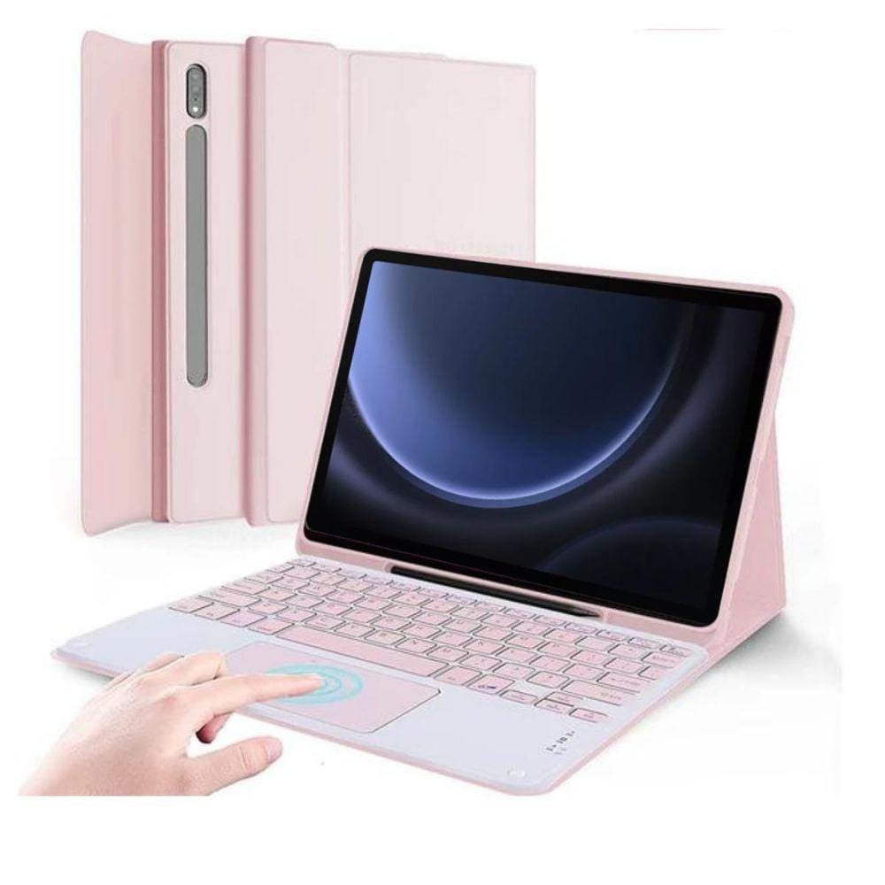 Capa Tablet Samsung S9 FE 10.9 X510 c/ Teclado - Rosa