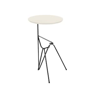 Mesa De Canto Lateral Mesinha Bambino Preto - Off White