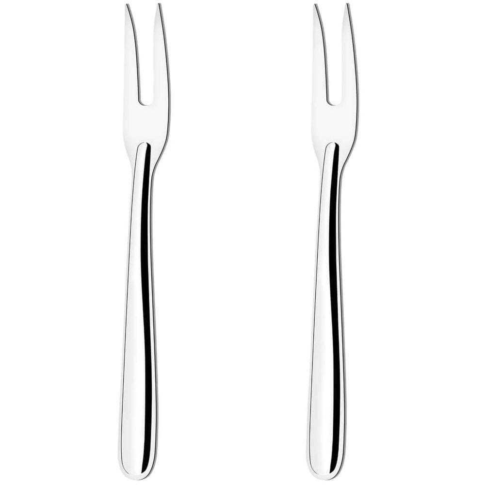 Kit 2 Garfos Trinchante Para Churrasco Grande 24cm De Cortar Carne Cozinha Inox Taumer