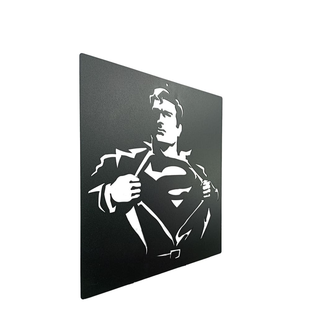 Quadro Superman 38x35 Cm Preto Lixa