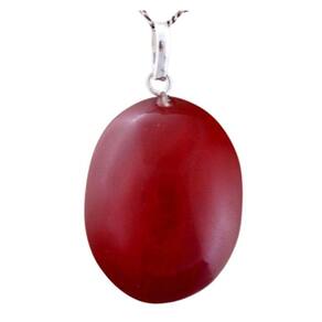 Colar Cabochão Jaspe Vermelho Castoação Montagem Prata 950