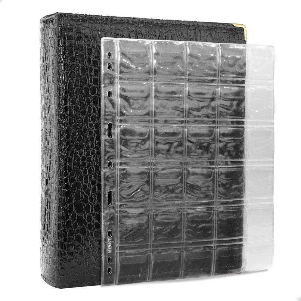 Álbum Fichário 10 Folhas Para 300 Moedas 28x21 Cobra XL