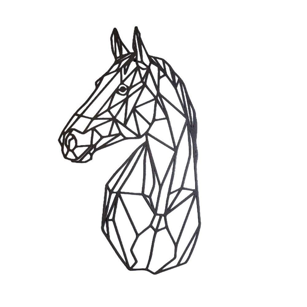 Quadro Cavalo 55x31 Preto