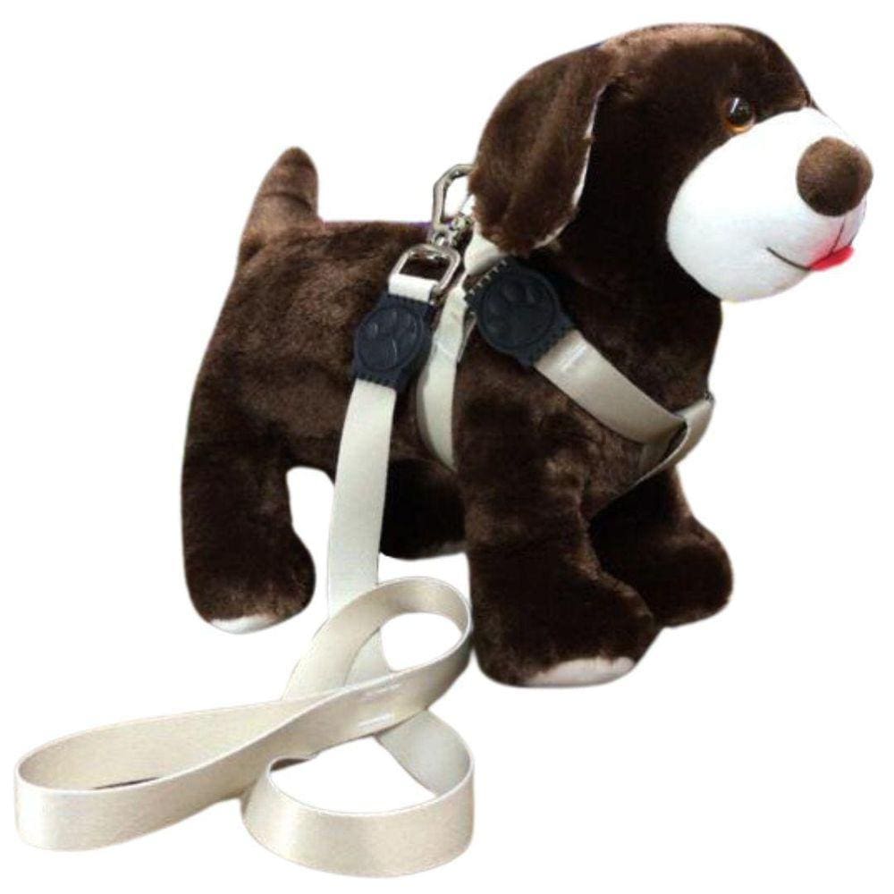 Coleira peitoral premium seda lisa p/ cachorro 25mm cinza nº 3 - Nicapet