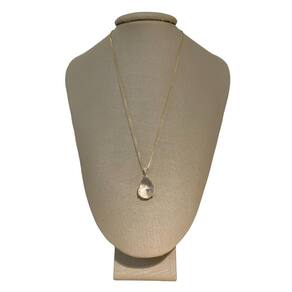 Colar Ouro 18k Gota Cristal Natural Ponte Vecchio 45cm
