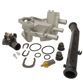 Kit Válvula Termostática+Plug Temperatura Crossfox Fox Gol Golf Polo Saveiro Spacefox Voyage Com Tubo de Água -MTEK20037
