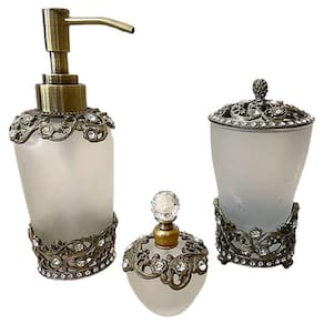 Conjunto de 3 Peças de Cristal para Banheiro - 27125