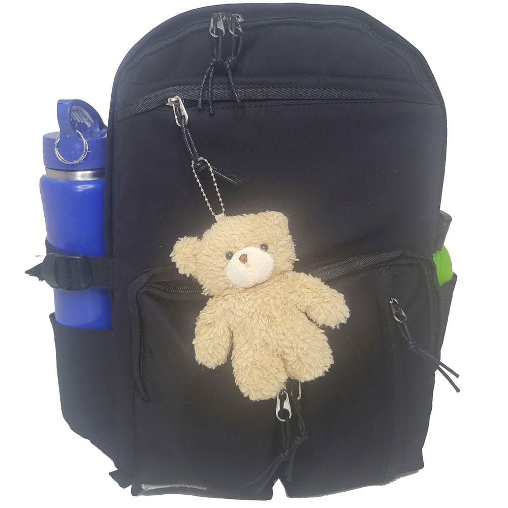 Mochila Escolar Com Pelúcia Preto 2037