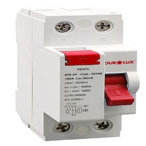 Dispositivo Idr Interruptor Diferencial Residencial Ourolux Din 2P 100A 30Ma Branco