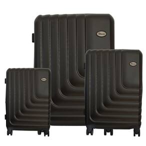 Conjunto de Malas de Viagem Abs Expansível Ika Flex Cadeado Tsa Rodas Duplas 3pcs P/m/g Grafite