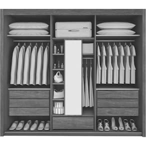 Guarda Roupa Casal 3 Portas 7 Gavetas - Pacioli Plus - Móveis Bettio