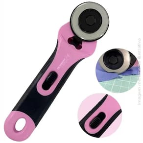 Cortador Manual Circular 45Mm Para Costura E Patchwork - Cl-45Nr Rosa