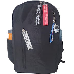 Mochila Escolar Feminina Kit Estojo e Chaveiro Preto ZC8006