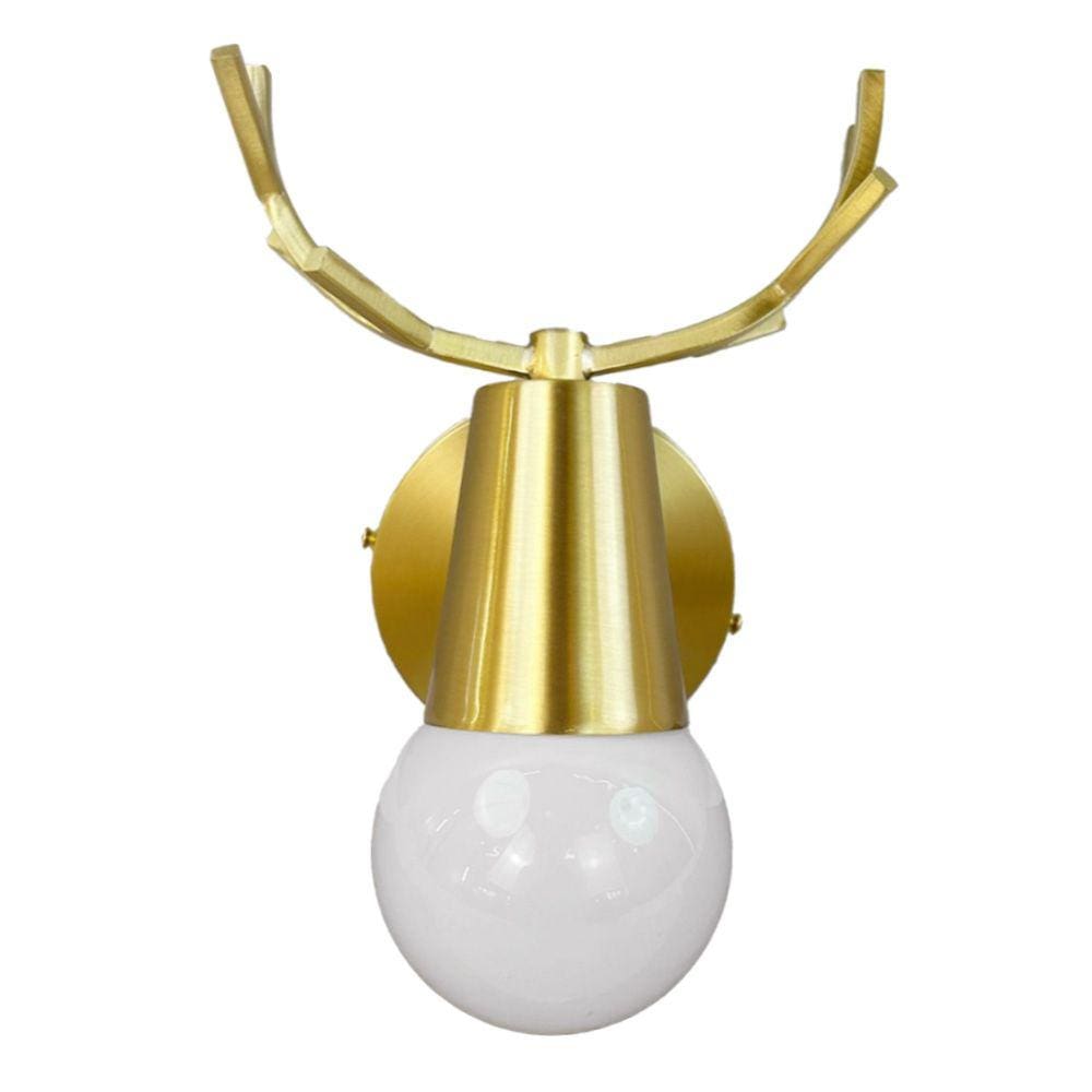 Arandela Deer Head Dourado Led 8W 3000K Bivolt LA0050 Delis