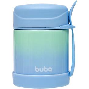 Pote Térmico Degradê com Talher Azul 320ml Buba 17241