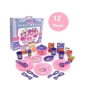 Brinquedo Infantil Faz de Conta Meu Jantarzinho 12 Peças