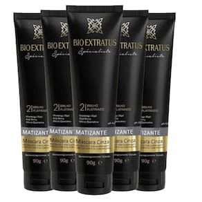 Kit 5 Máscaras Capilares Bio Extratus Specialiste Matizante Cinza 90g