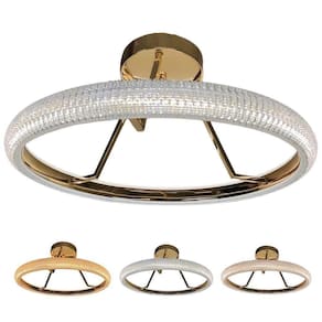Lustre 3 Em 1 Luminaria Anel Arco Perfil Led Infinito Sala De Jantar Quarto Ambiente Moderno