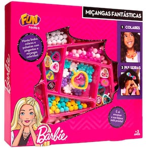 Kit Bijuterias Infantil - Barbie - Miçangas Fantásticas - Fun Divirta-se