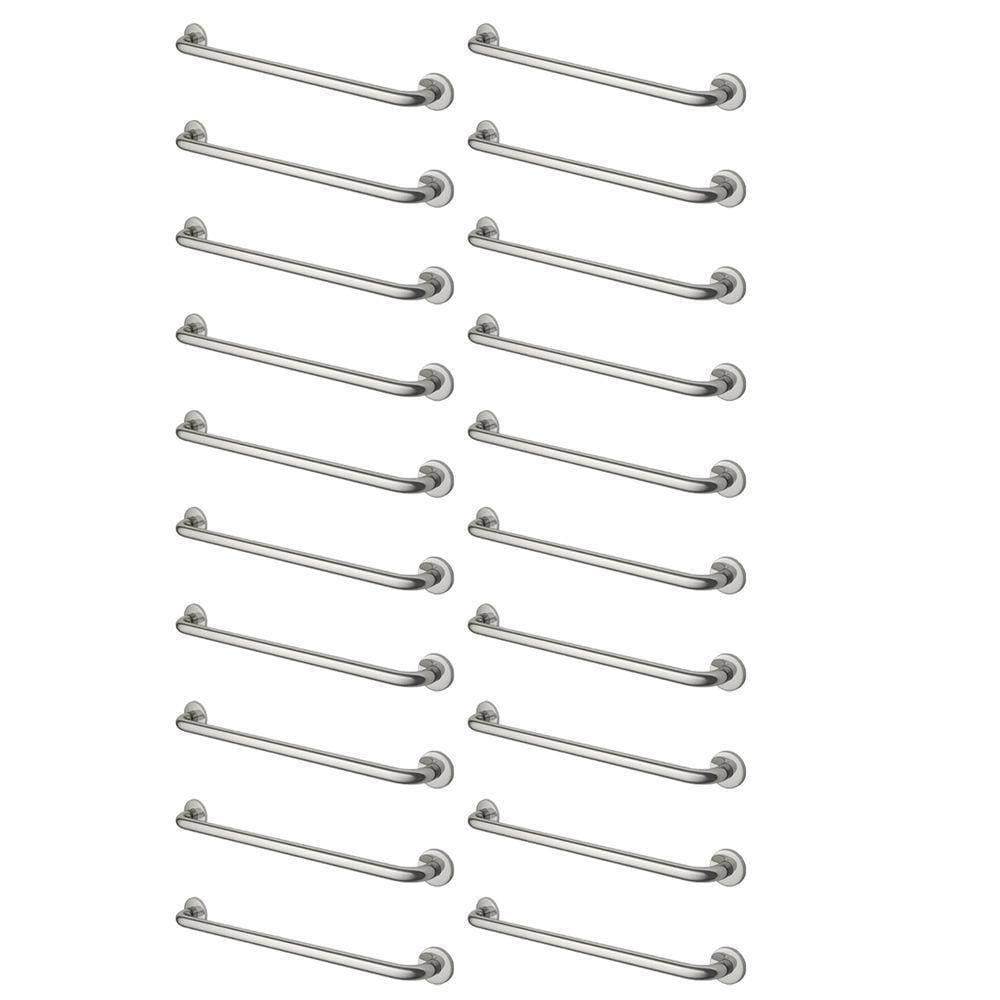 Alça De Apoio 70cm Barra Inox Suporte Kit 20 Unidades Cadeirante Idoso Deficiente Box
