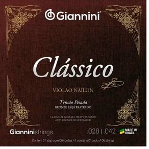 Encordoamento Para Violão Nylon Pesada Série Clássico Giannini