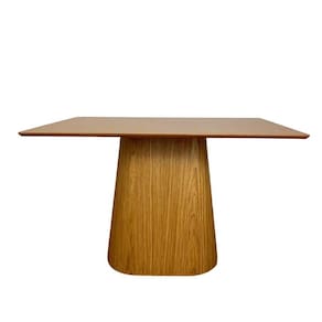 Mesa de Jantar Cone Retangular 200x100 cm Base Oval Freijó Tampo Freijó