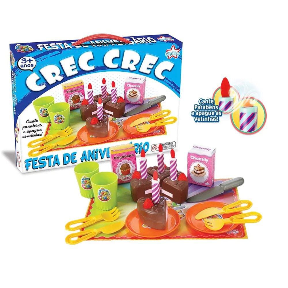 Brinquedo De Menina Bolinho Crec Crec E Utensílios Divertido