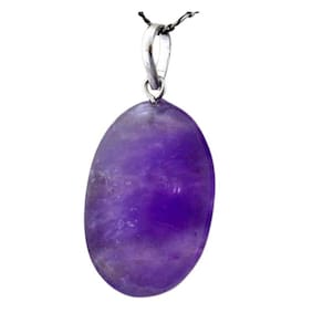 Colar Cabochão Ametista Castoação Pino Prata 950