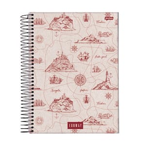 Caderno Espiral Ecoway Mapa 1 Matéria 80 Folhas