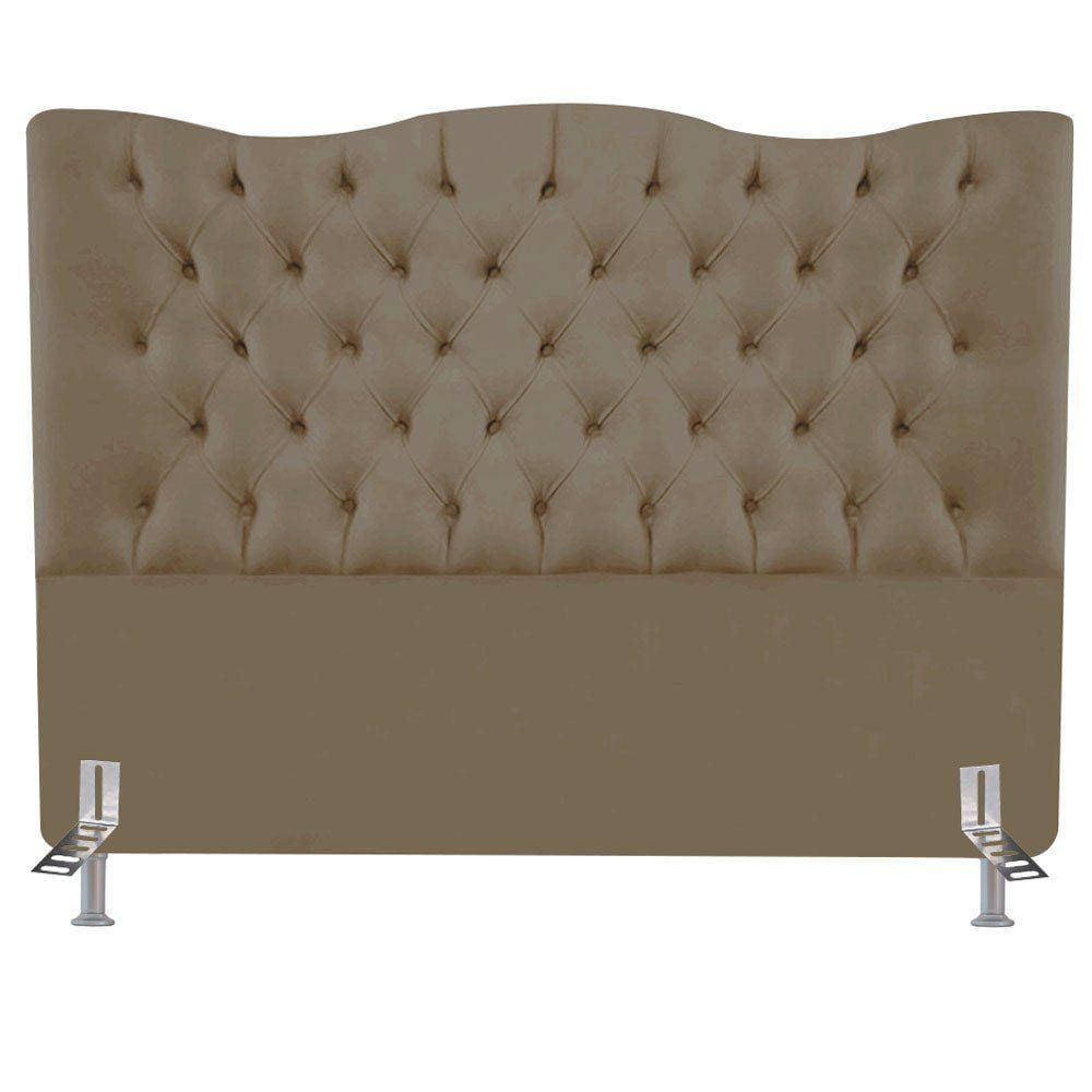 Cabeceira Estofada dunas 1.60 Cama Box Suede Capuccino