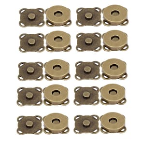 Kit 10 Botões Magnéticos 14mm Fecho Imantado Bronze P/ Costurar imã