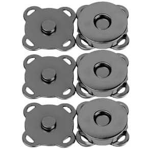 Kit 3 Botões Magnéticos 18mm Fecho Imantado Preto P/ Costurar imã