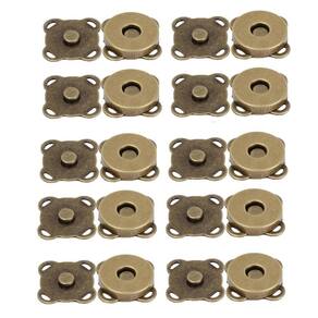 Kit 10 Botões Magnéticos 18mm Fecho Imantado Bronze P/ Costurar imã