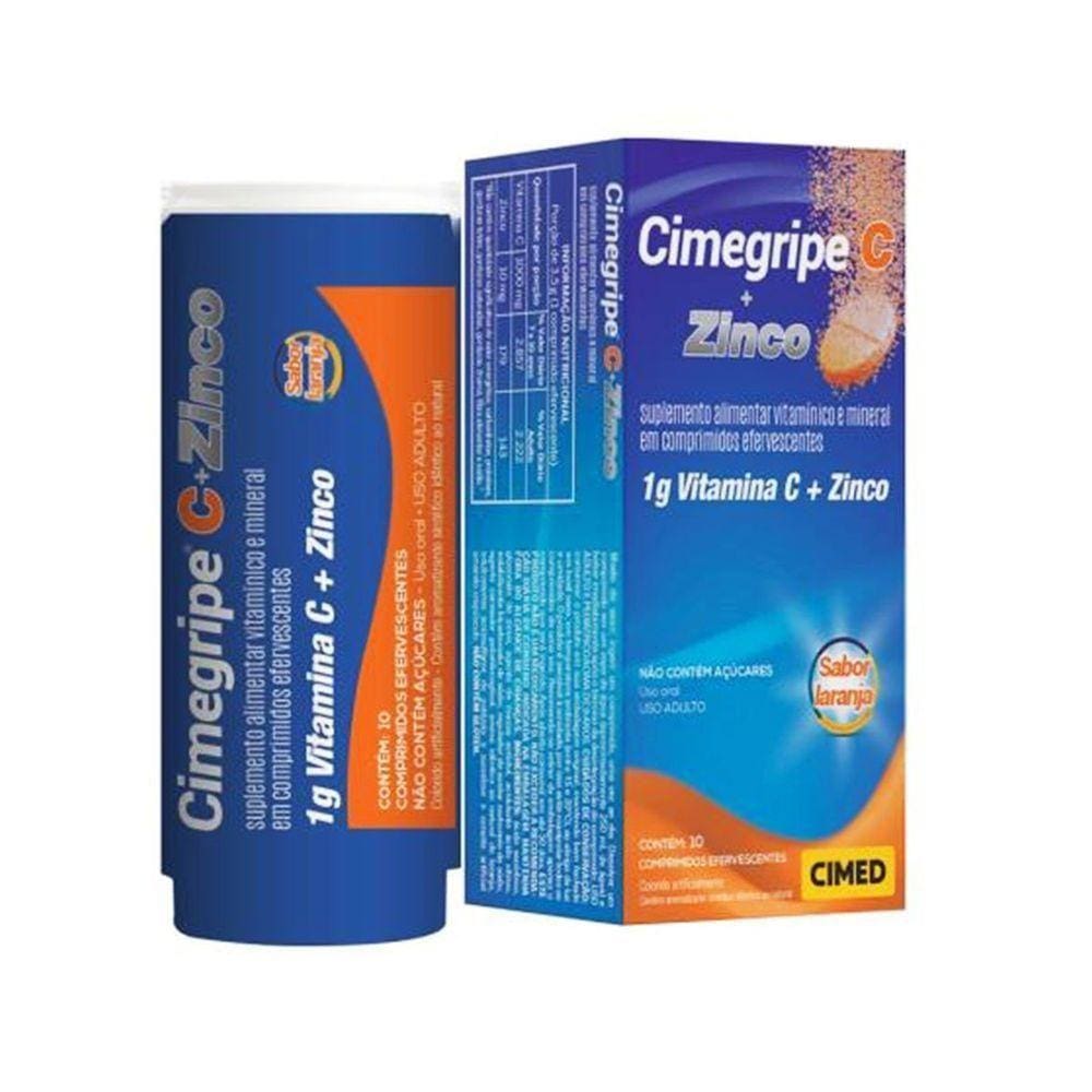 Cimegripe C + Zinco Com 10 Comprimidos Efervescentes