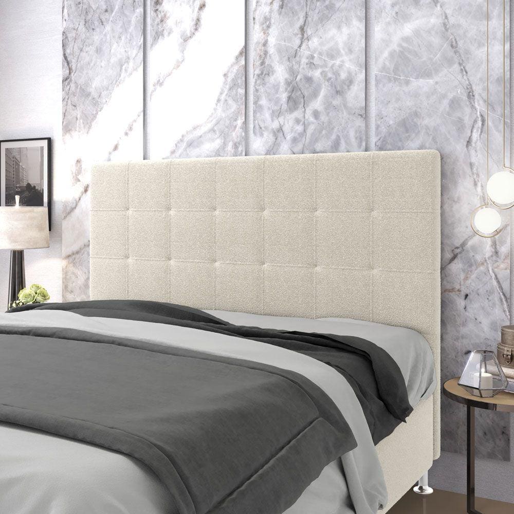 Cabeceira Áurea 195 / N-037 Bouclê Off White Aradecor