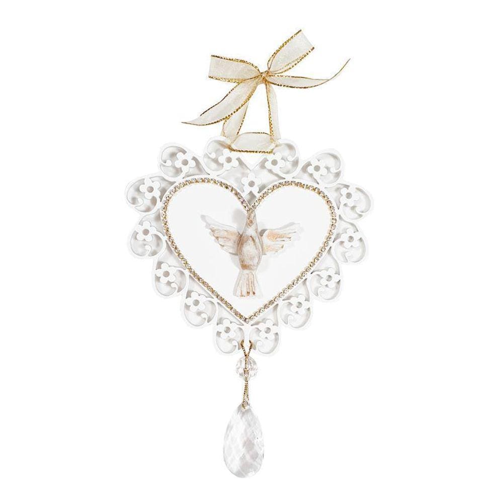 Coração P De Strass Com Divino Dourado