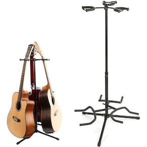 Suporte Triplo p/ 3 Violão/Guitarra/Baixo Preto 7Kg