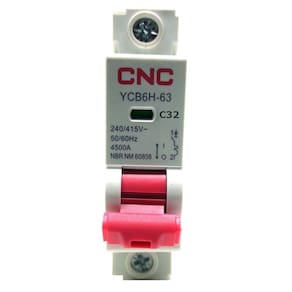 Disjuntor YCB6H-63 Unipolar Curva C 32A CNC - 230/400V