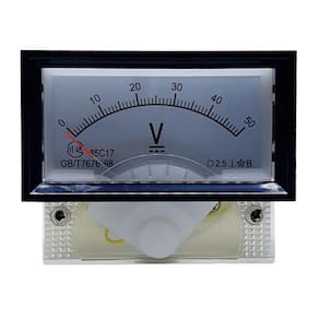 Voltímetro Analógico 85C17 50V DC - Classe 2.5 - Branco