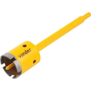 Serra Copo Diamantada 75Mm Com Haste E Pino Guia - Vonder