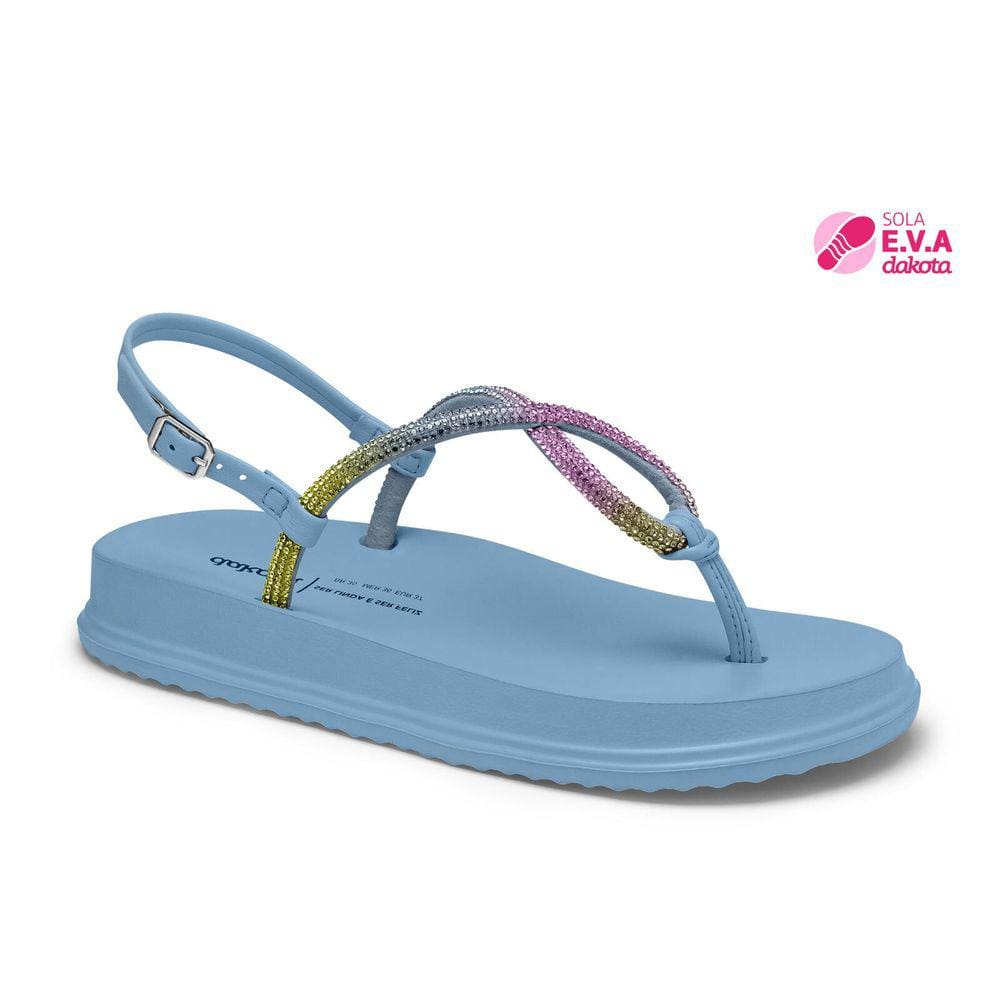 Sandalia com brilho de strass colorida Dakota Y6241 - Feminino