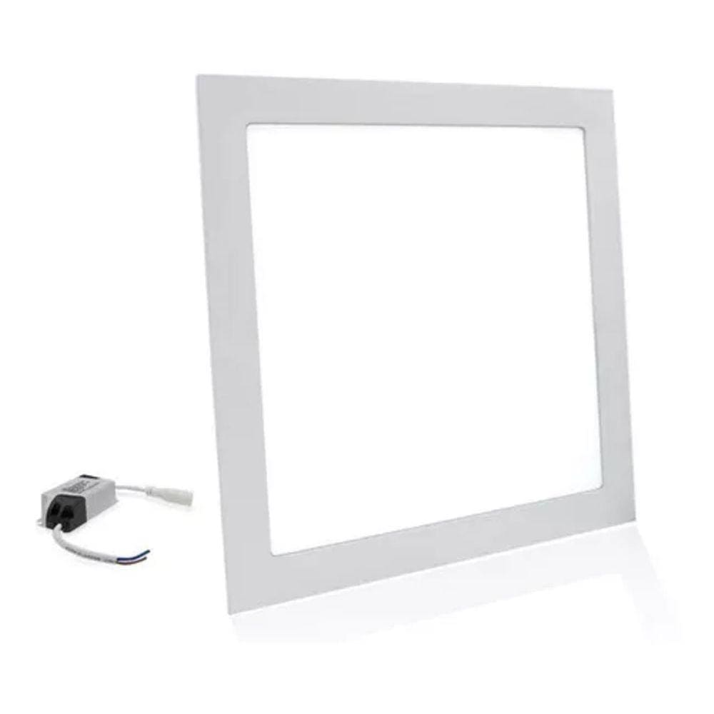 Painel Led Plafon Quadrado Embutir Luminária 18w Bivolt 110/220 Luz Branco Frio Escritório Cozinha Sala Quarto Comercio