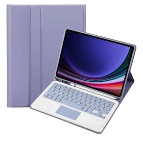 Capa Teclado Magnética Lilás para Tab Samsung S9