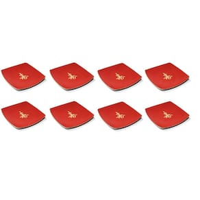 Kit Com 8 Prato Bandeija Sushi Sashimi Quadrado