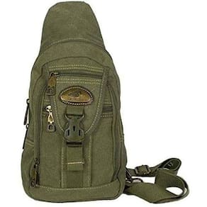 Pochete Alça Transversal Em Lona Da Kvn Mod. Ja8014 Verde