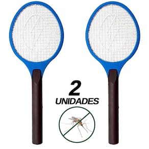 Kit 2 Raquete Elétrica Mata Mosquitos Moscas Pernilongos Insetos Pilha AA - Starfer