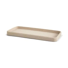 Bandeja de Lavabo em Resina Deli 26cm Bege Rústica Marte